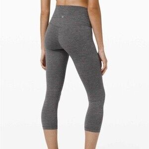 Lululemon Size 4 Align HR Crop 21” Leggings Heathered Black